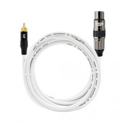 탑라인에이치디 HDTOP RCA to XLR MF 화이트 케이블 (3m, HT-TP1172)