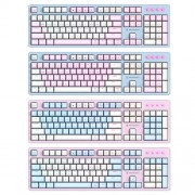 마이크로닉스 MANIC EX580 광축 크리스탈 게이밍 키보드 (파스텔블루, 핑크)