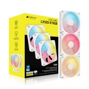 CORSAIR iCUE LINK LX120-R RGB STARTER KIT Reverse (3팩, 화이트)