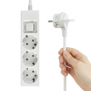 서울전기 제로갭 3구 16A 메인스위치 멀티탭 3m