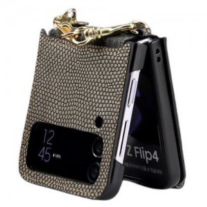 베르노아 갤럭시Z 플립4 핸드메이드 천연가죽 케이스 베블리자드