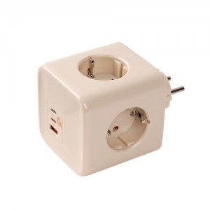 지클릭커 멀티마스터 4구 16A C타입 PD 큐브 멀티탭 콘센트형