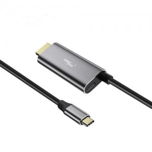 라인업시스템 LANSTAR PD Type C to HDMI 100W 미러링 케이블 LS-UC314-N 1.8m