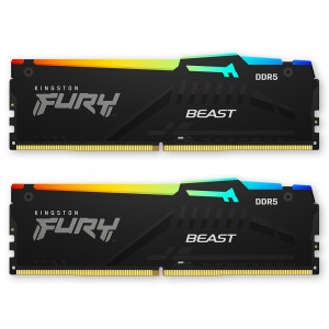 킹스톤 FURY DDR5-6000 CL30 Beast RGB 블랙 패키지 코잇 64GB32Gx2