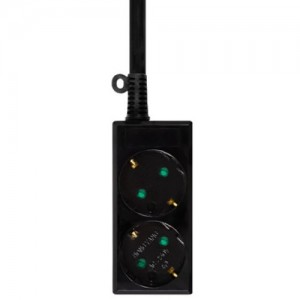 동양전자산업 2구 접지 멀티탭 3M Black